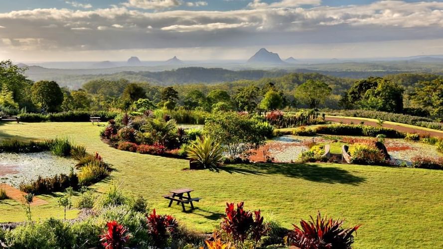 Aerial view of the Maleny Botanic Gardens near Novotel Sunshine Coast Resort