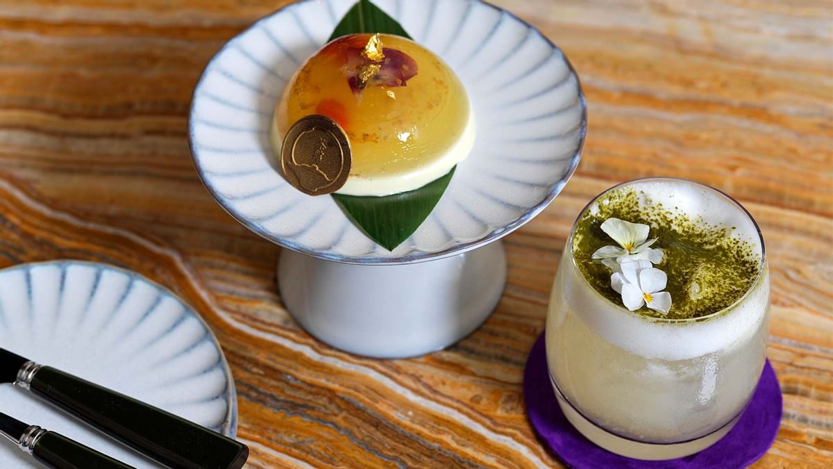 Fancy sweets & tea served in Teahouse at Crown Towers Sydney