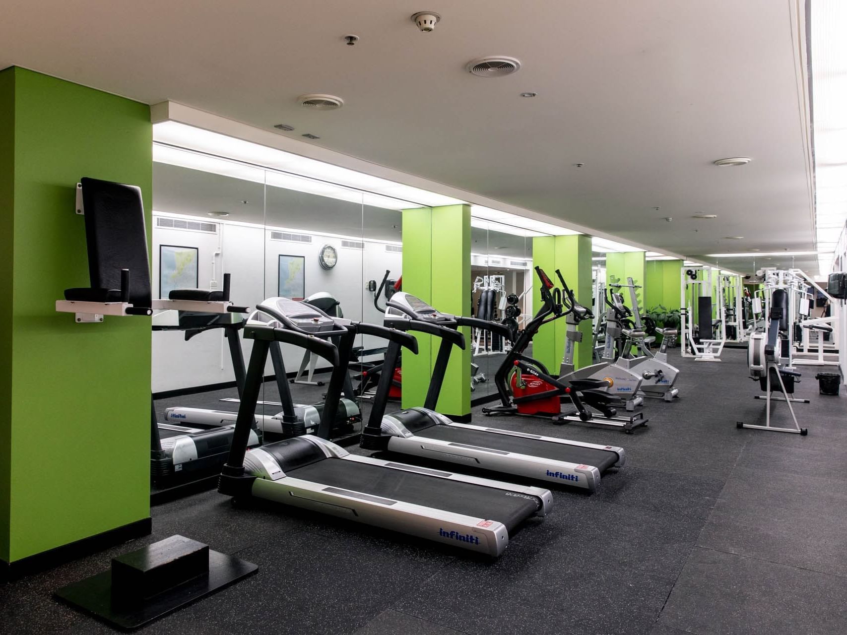 Gymnasium with fitness equipment at Grand Chancellor Hobart