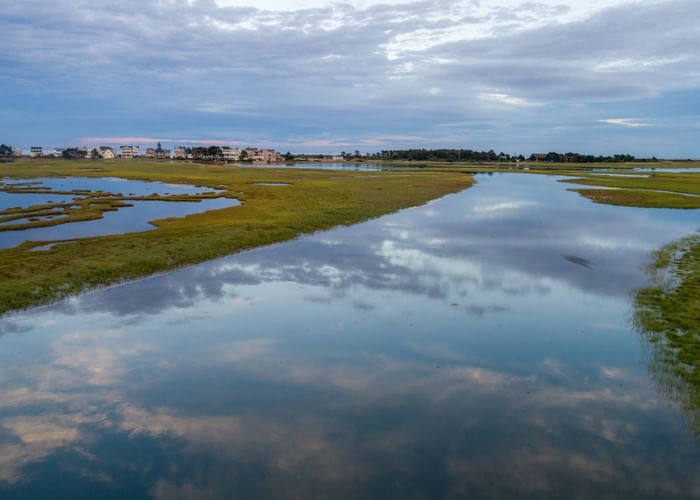 View of the evening skyline from Ogunquit River near Ogunquit Collection