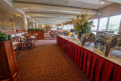 Buffet view of the banquet hall at Bear Lodge 