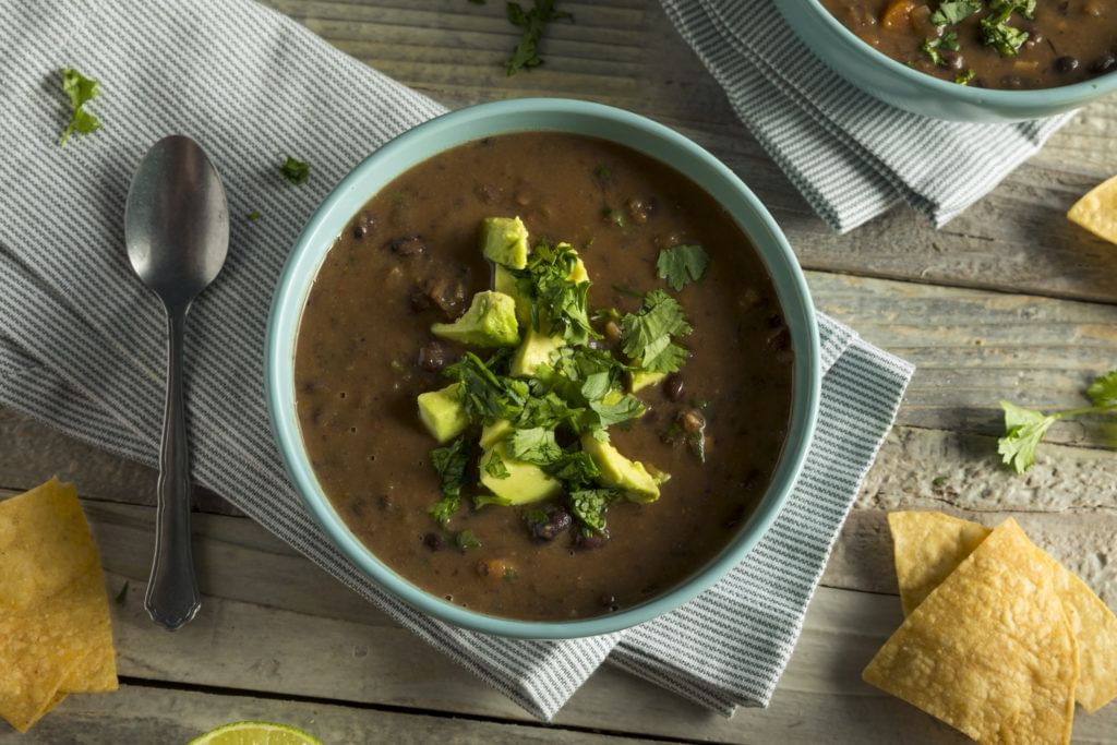 bowl of sopa negra
