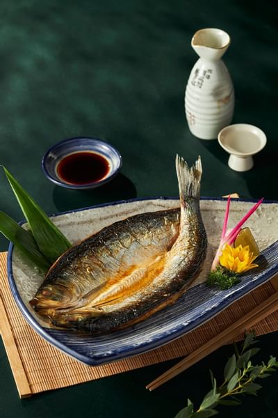 Fried Herring fish served with sauce at Hanoi Daewoo Hotel