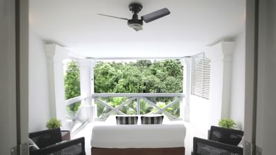 Sofa on the balcony of Family Suite at Amara Sanctuary Resort