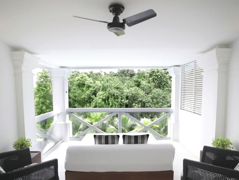 Sofa on the balcony of Family Suite at Amara Sanctuary Resort