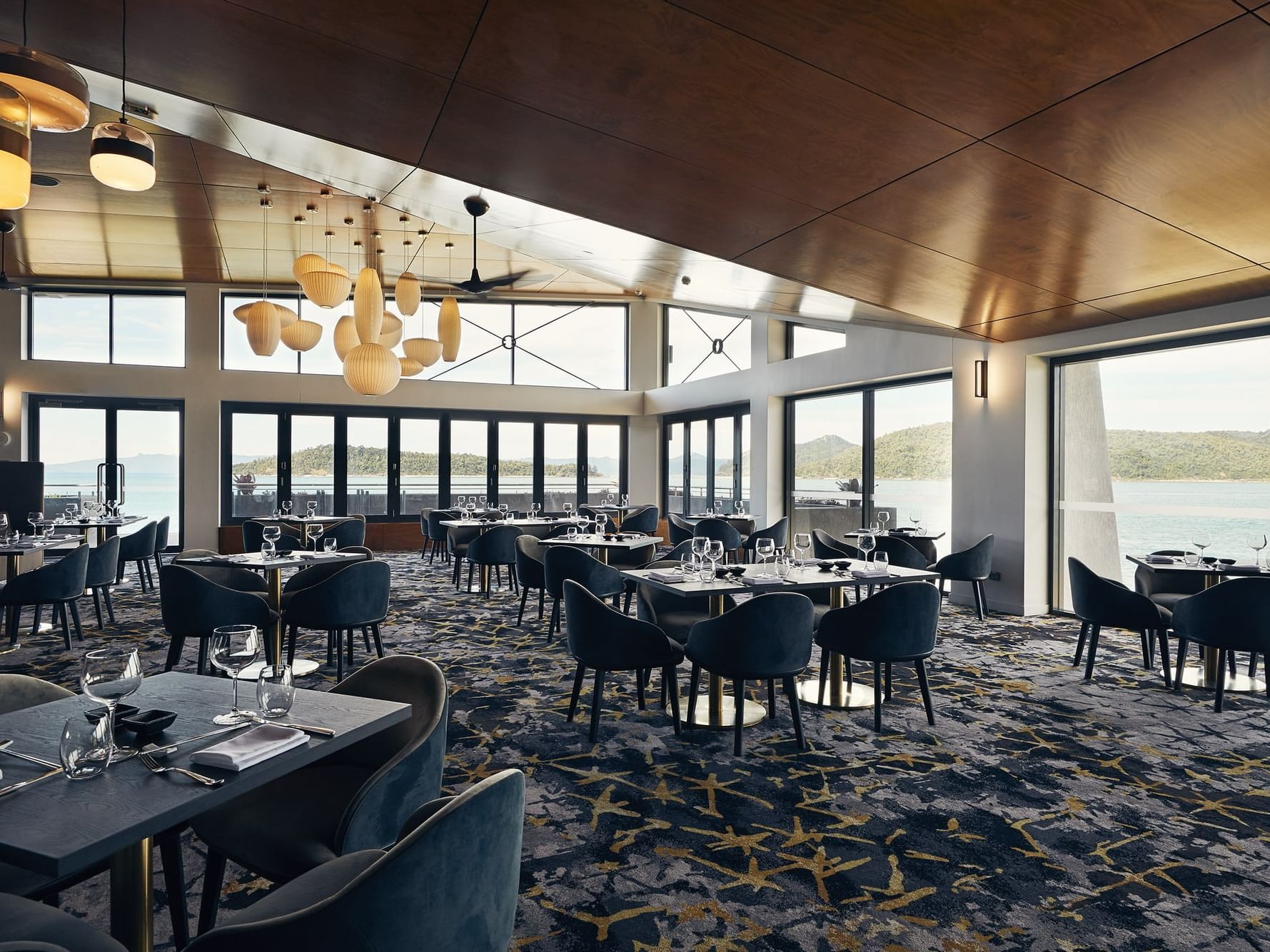 Interior of Infinity Restaurant at Daydream Island Resort