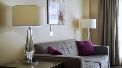 Legacy suite living area at Grand Legacy at The Park Anaheim.