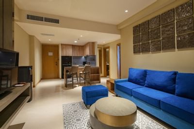 The living room in Two Bedroom Apartment at Vasa Hotel Surabaya