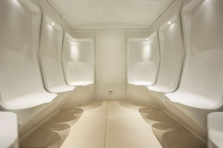 Interior view of the steam room in the spa at DAMAC Maison Canal Views