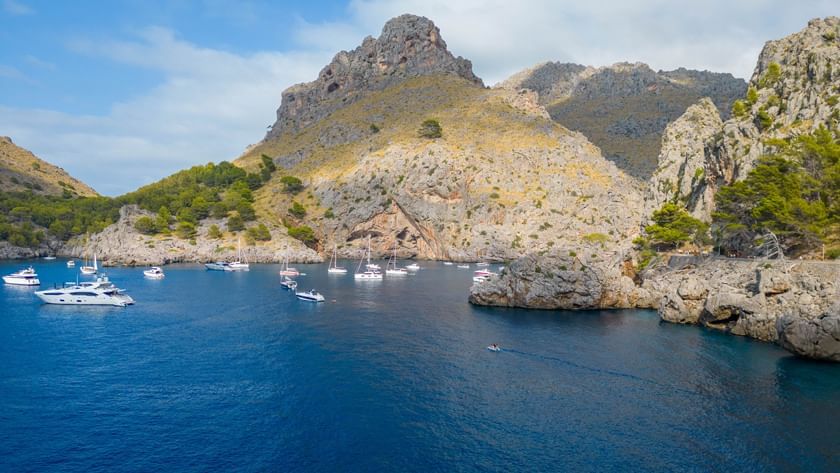 Spectacular coastal scenery with pristine rocky cliffs and the vastness of the Mediterranean Sea