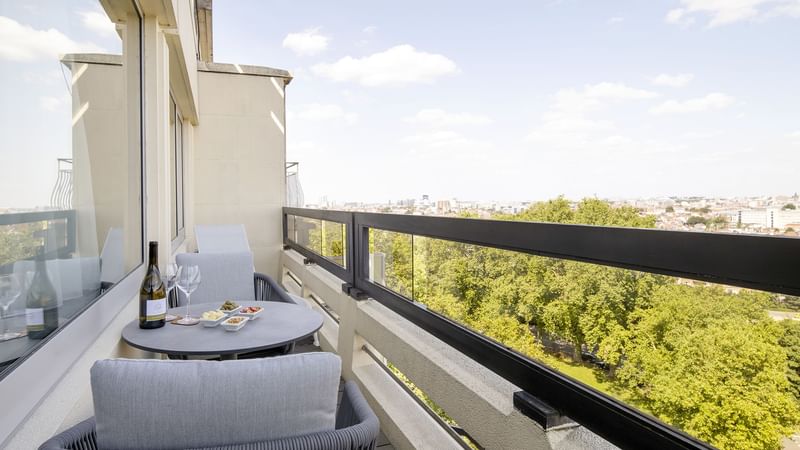 Warwick Suite Terrace with dining set-up at Hotel Barsey by Warwick - Brussels