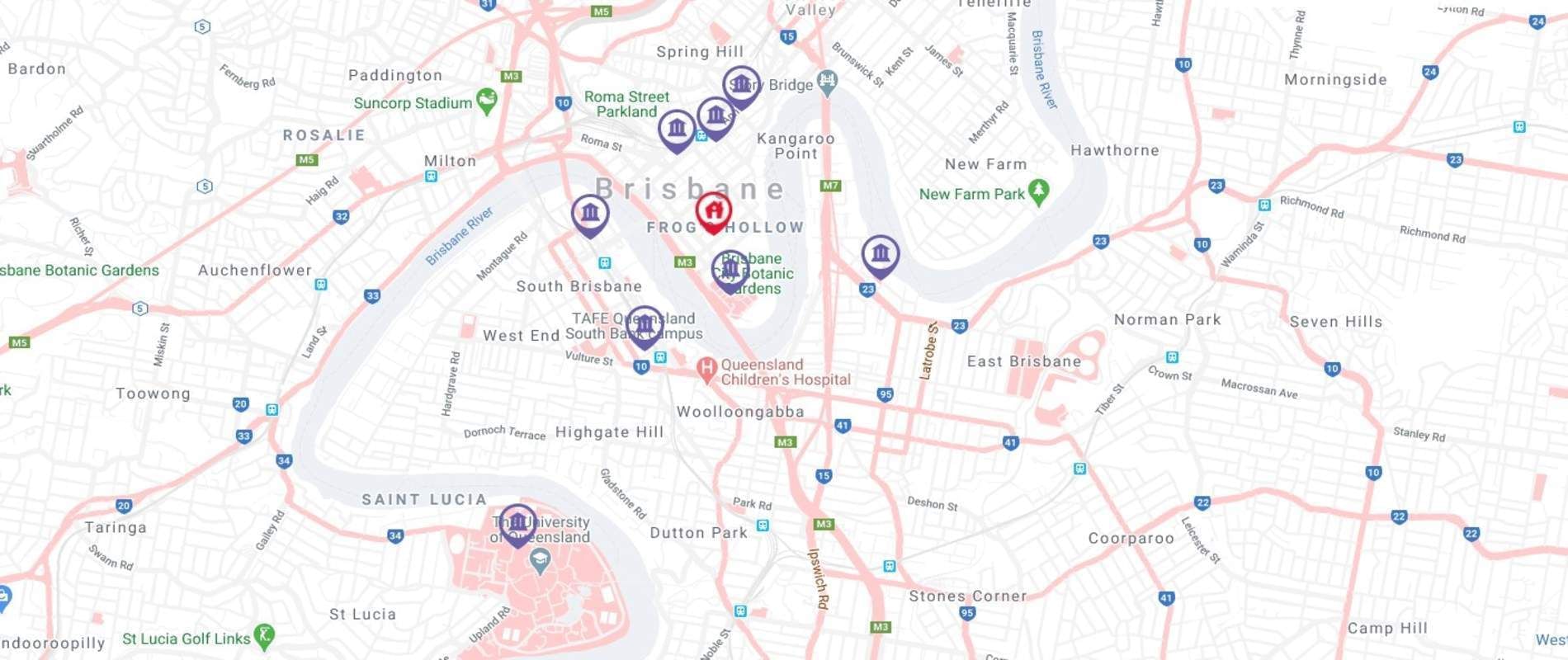 UniLodge on Margaret Map