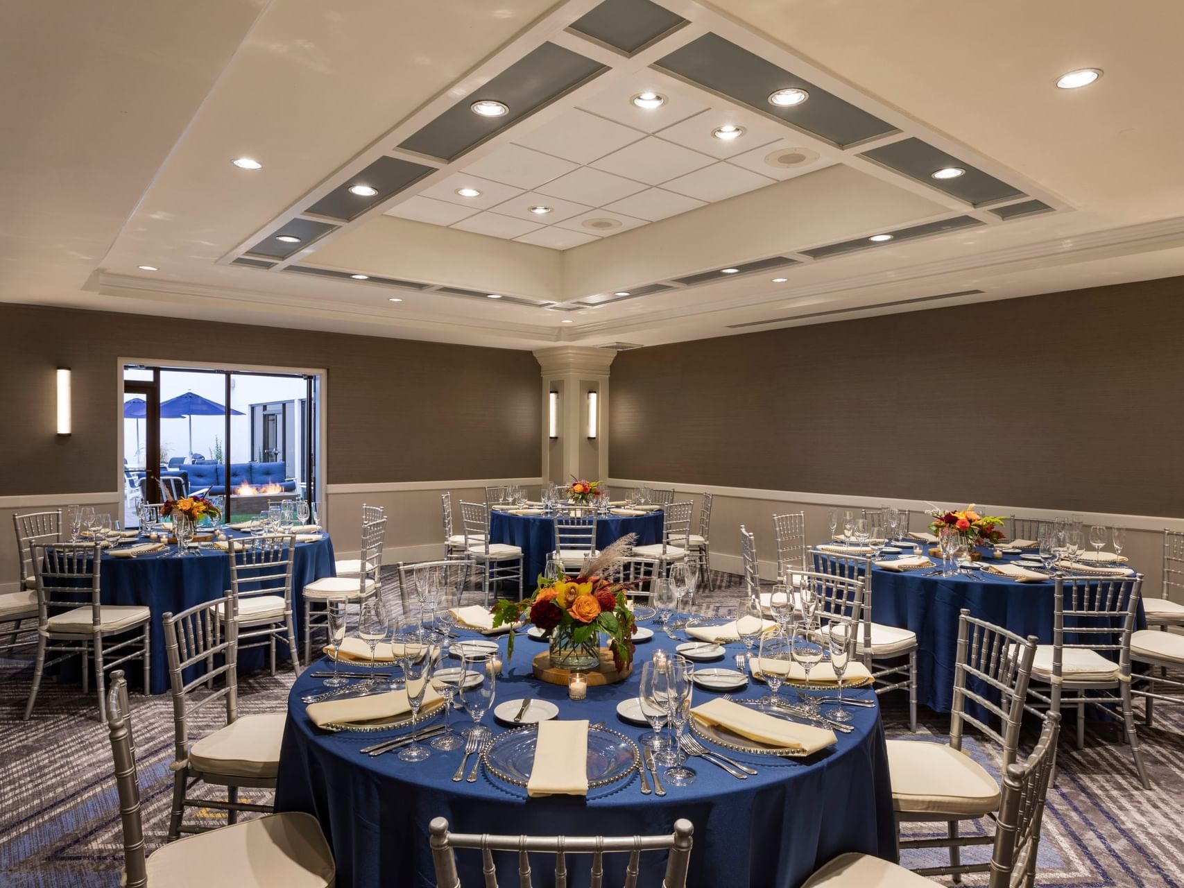 Banquet setup featuring group meeting venues Portland Me in Portland & South Portland Rooms at Sable Oaks Weddings and Events