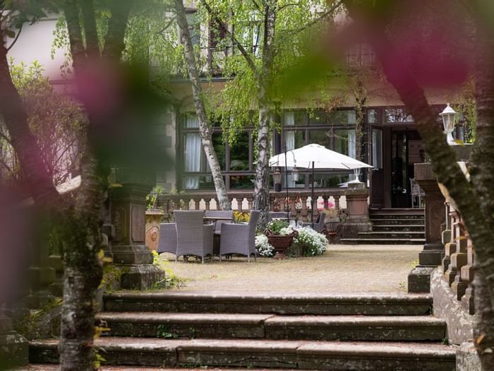 Exterior Terrace at Hotel Domaine de Beaupre