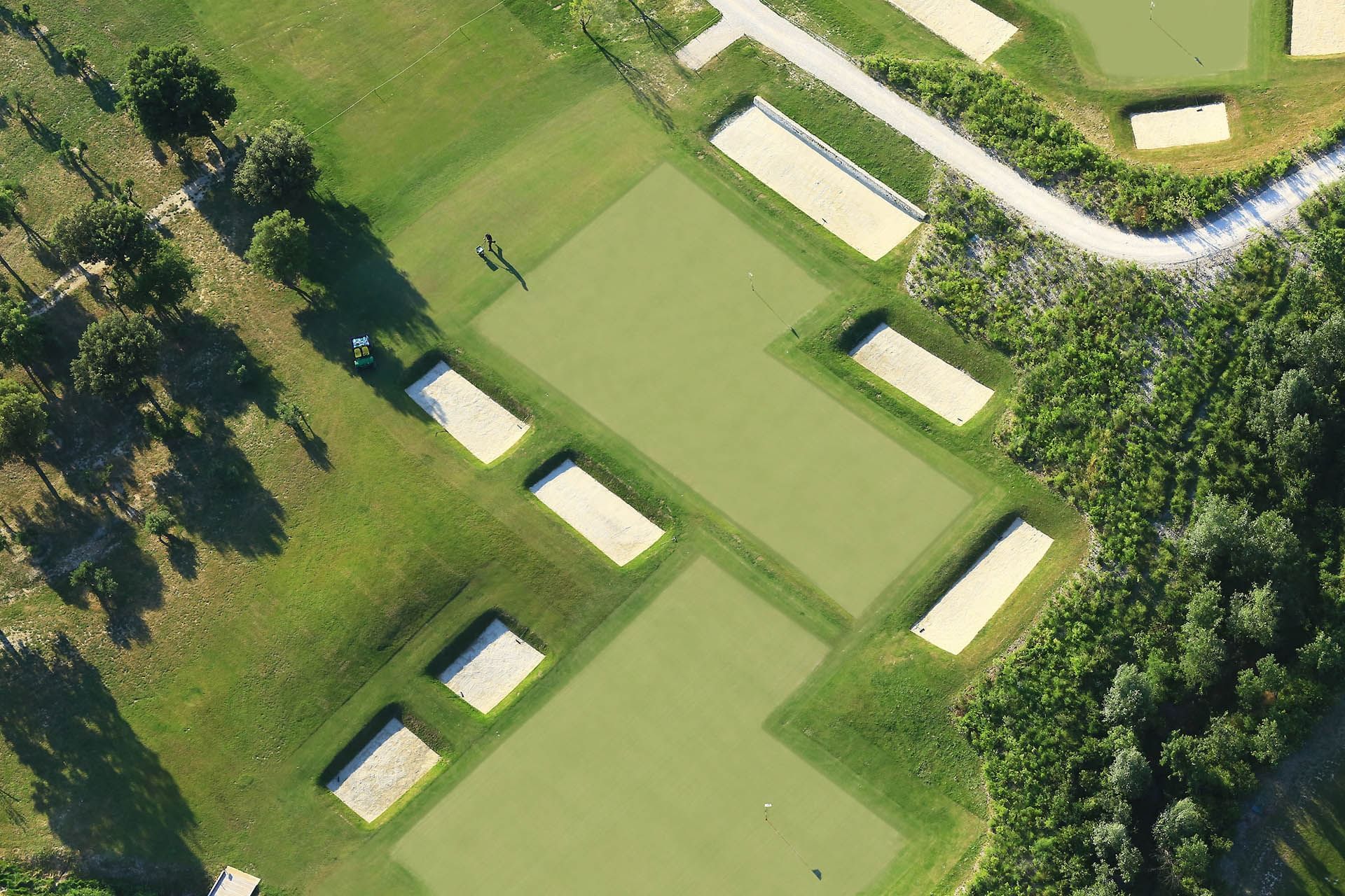 Aerial View of golf course near Domaine de Manville
