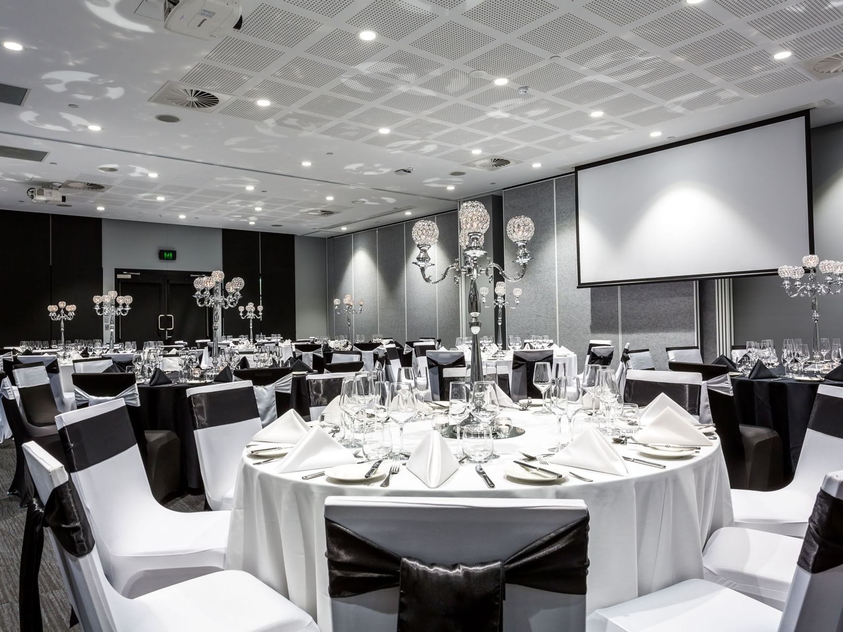 Banquet set-up in Chancellor 6 at Grand Chancellor Brisbane