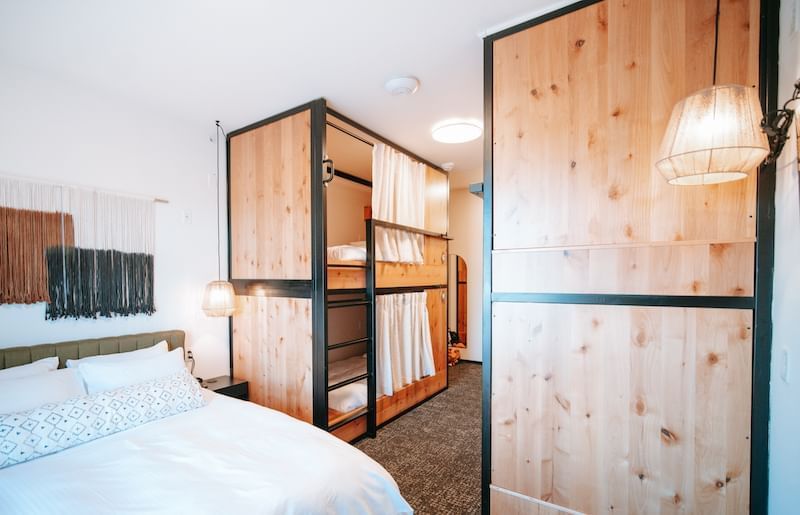 Bed & bunk beds in Family Suite at Kinship Landing