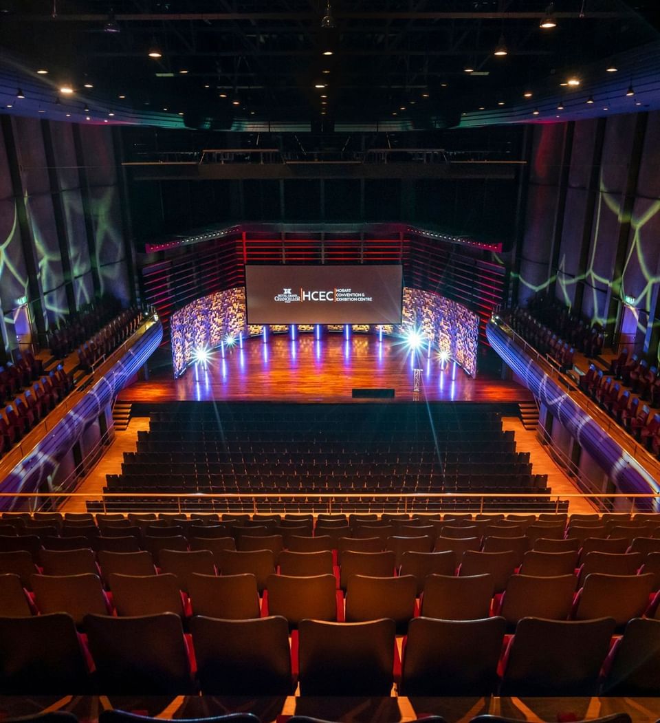 View from the balcony of Federation Concert Hall at Hotel Grand Chancellor Hobart
