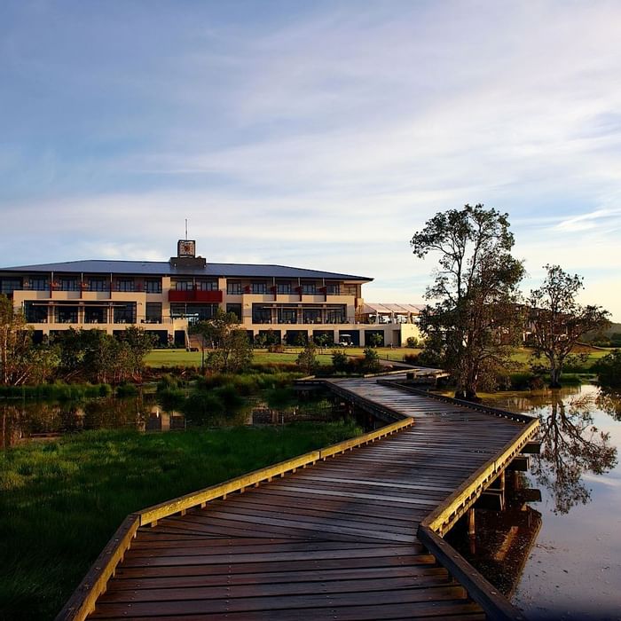 Stunning walkway outdoors of accommodation options