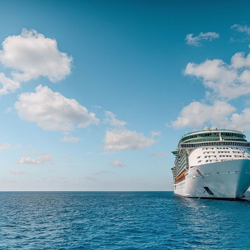 cruiseship at sea