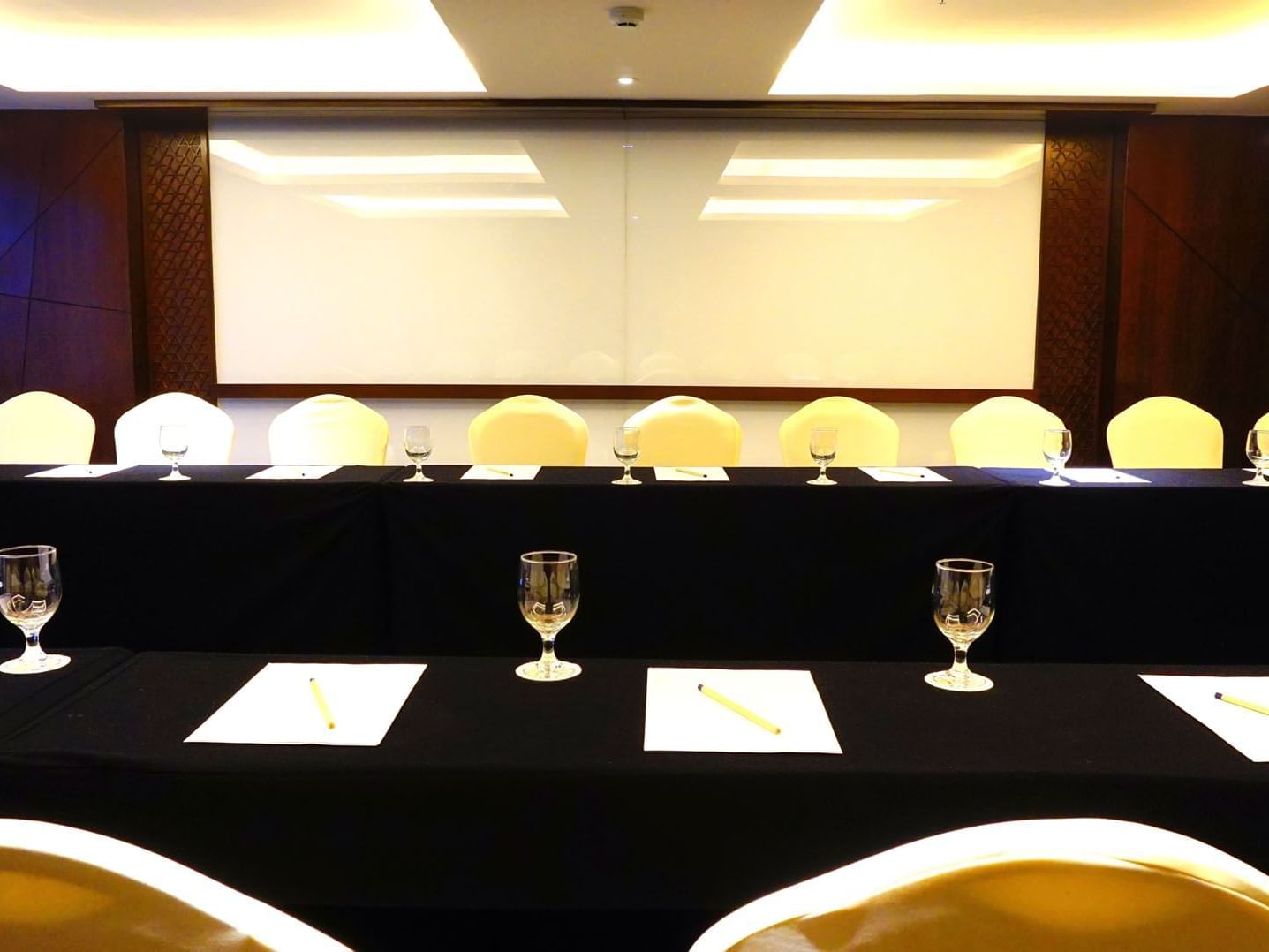 U shaped table set up in Meeting Room 2 at LK Pandanaran Hotel & Serviced Apartments