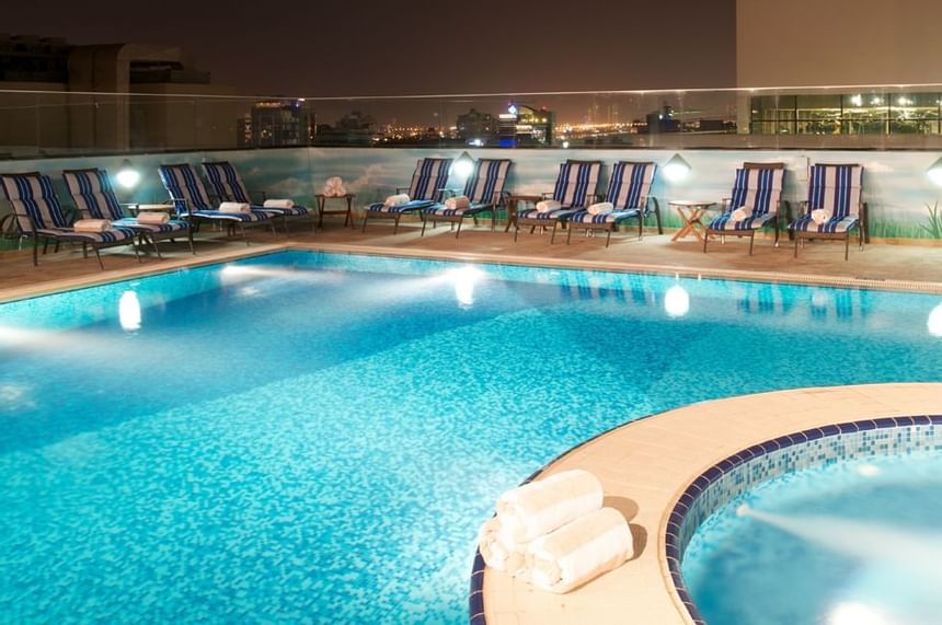 Swimming Pool at Carlton Al Barsha Hotel in Dubai