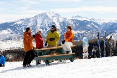 People on ski slope
