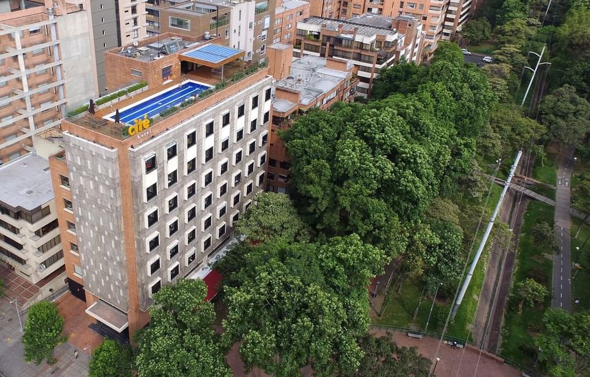 birds-eye view of cite hotel