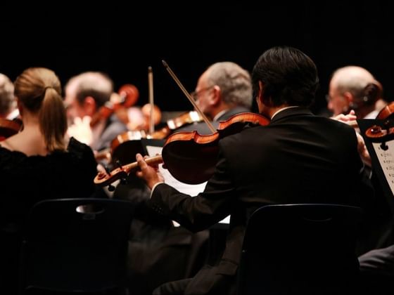 Orchestra performing in a theatre near Paramount Hotel Seattle