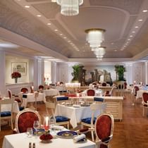Dining table set-up of Vanitas Restaurant at Palazzo Versace