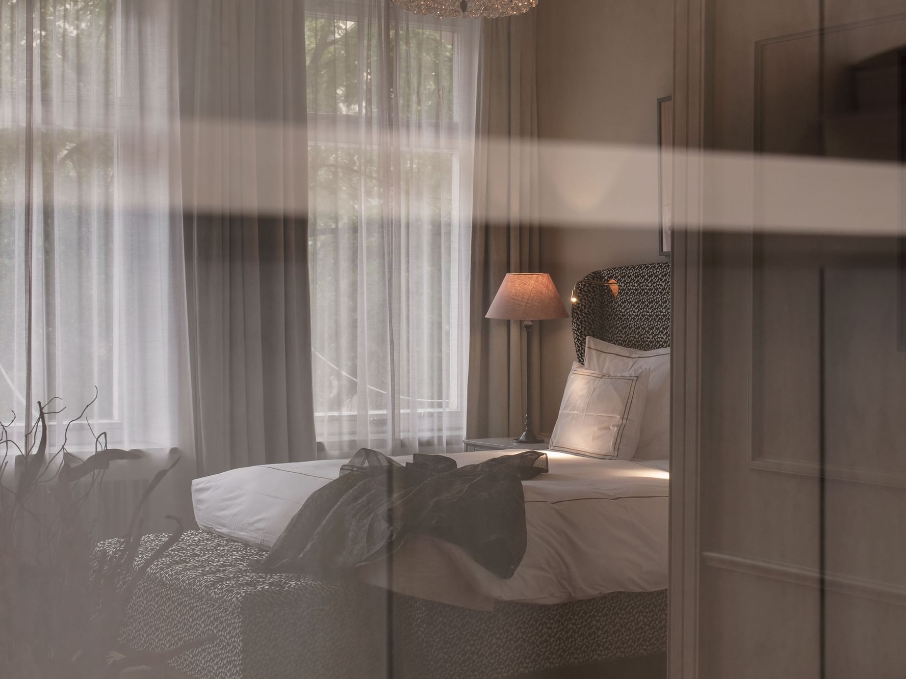 Blur image of a hotel room interior at The Sparrow Hotel