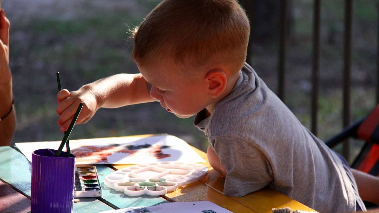 Child painting