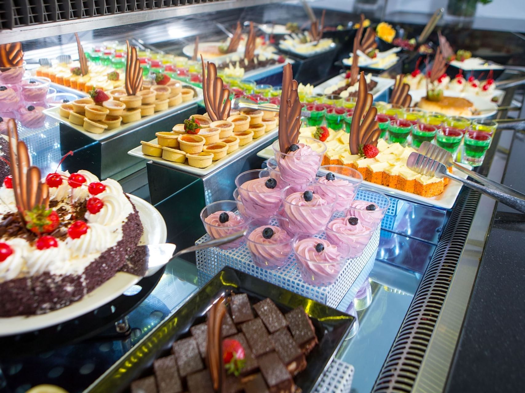 Dessert Buffet display in Whitby's Restaurant & Bar at James Cook Hotel