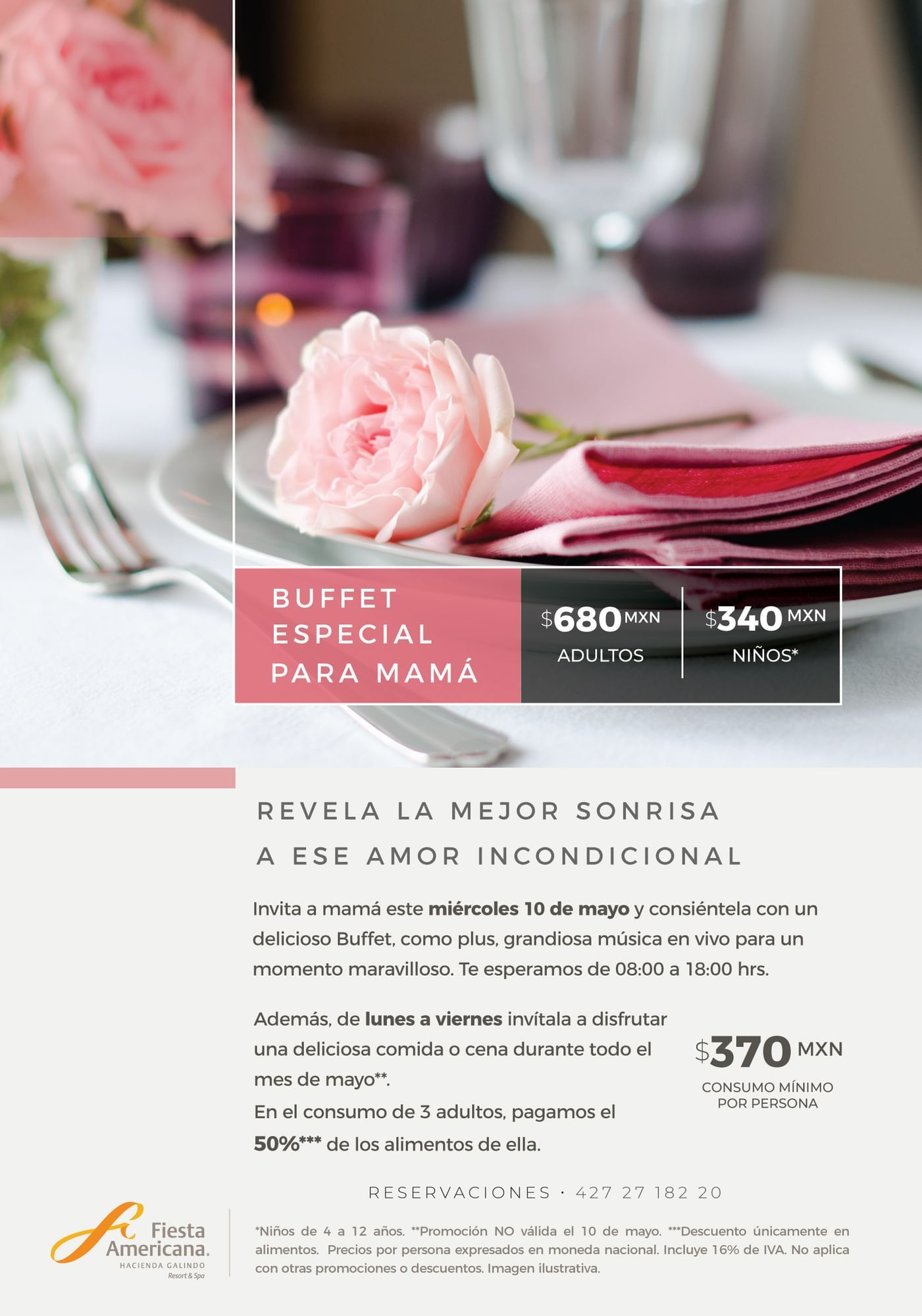 Special buffet for mom at Fiesta Americana Hacienda Galindo | Fiesta  Americana