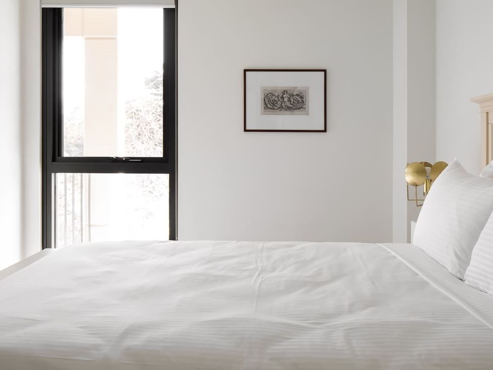 Comfy king sized bed in kingston suite at Hotel Knightsbridge