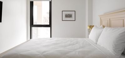 King bed at Kingston Suite in Knightsbridge