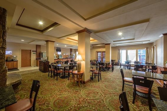 Breakfast Dining area at Triple Play Resort Hotel