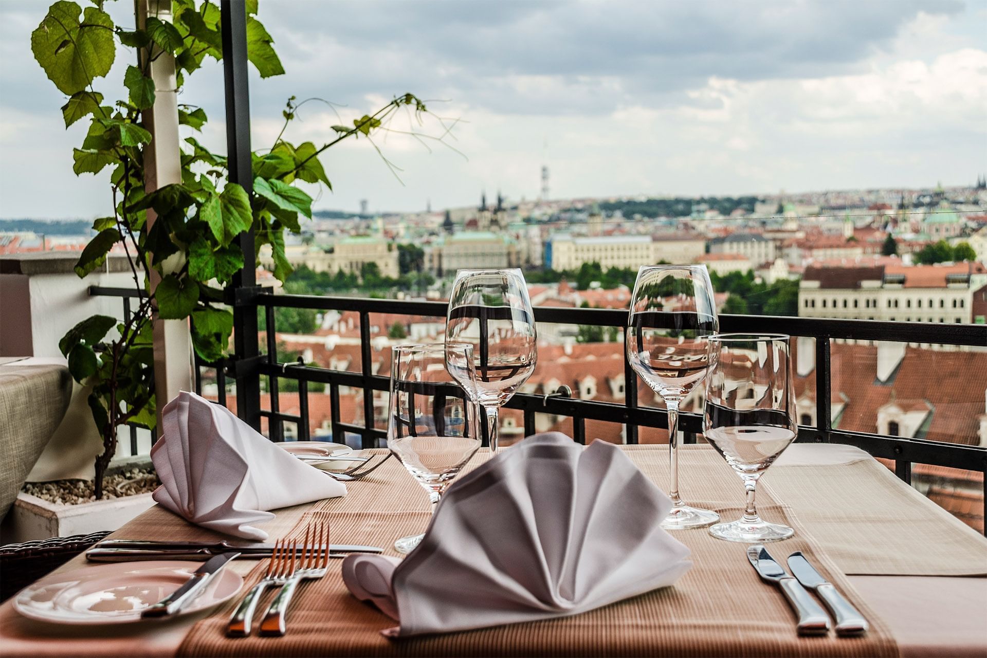 Terrace Restaurant Prague Fine Dining at Golden Well Hotel
