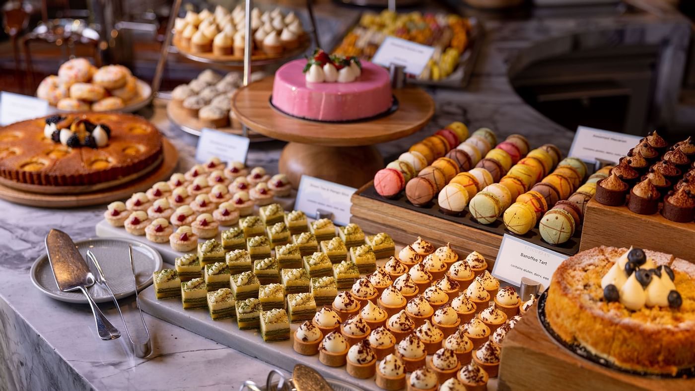 Sweet foods in Sweet Escapes restaurant at Crown Towers Sydney