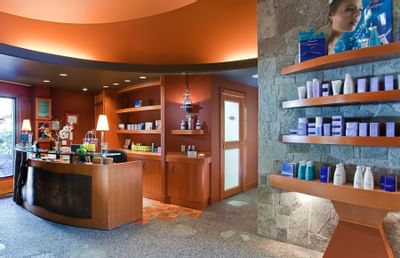 Spa check in desk.