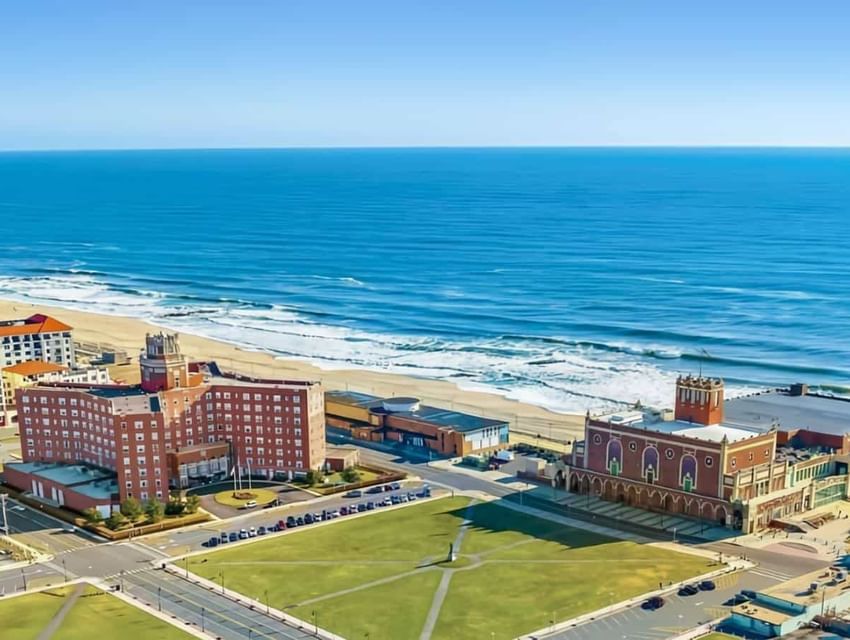beach view of the berkeley hotel asbury park NJ