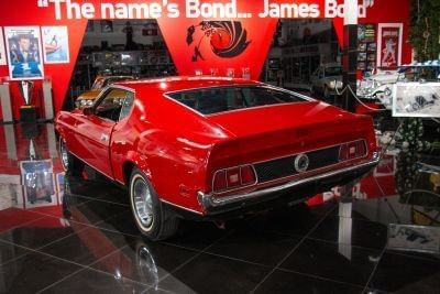 James Bond vehicles in the 007 Bond Lounge area of the Orlando Auto Museum.