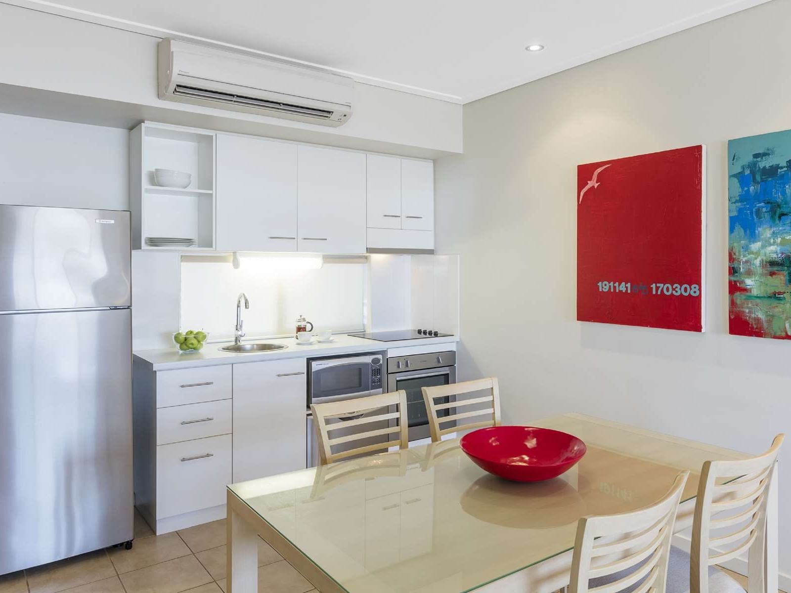 Kitchen & dining table in 2-Bedroom Apartment, Nesuto Geraldton