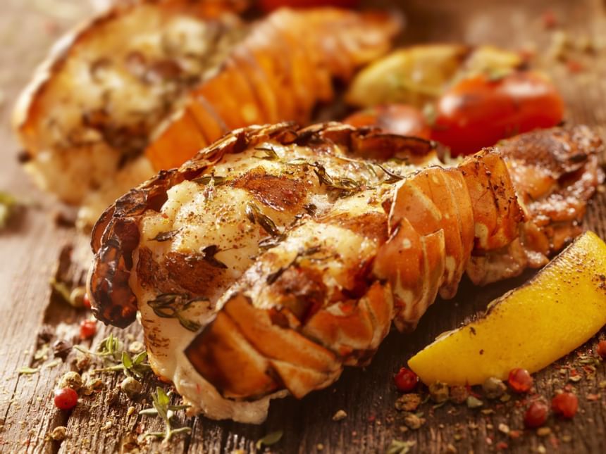 Lobster dish served at Sunseeker Resort