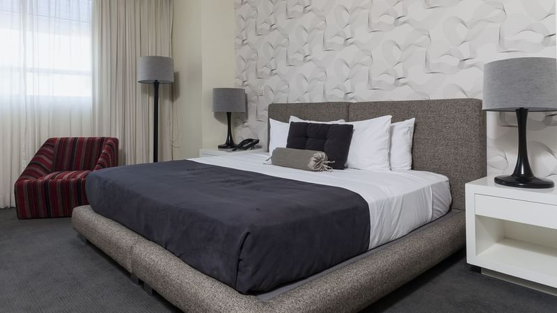 Interior of Superior King room at Gamma Morelia Beló