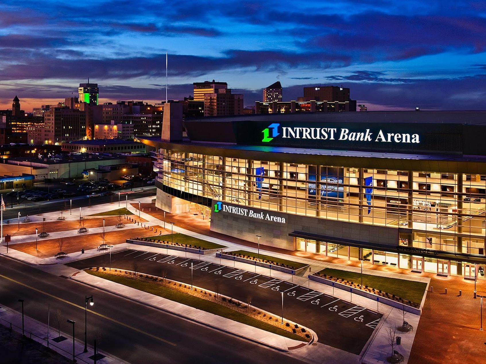 Exterior view of Intrust Bank Arena near Hotel at Old Town