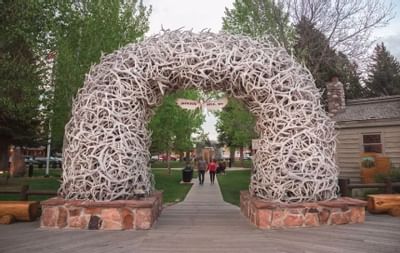 Elk antler arch in Jackson Hole