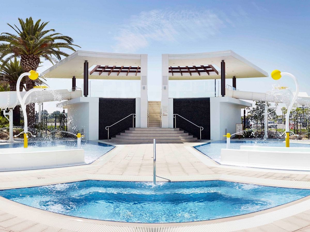 Close-up of the outdoor pool of Crown Metropol Perth