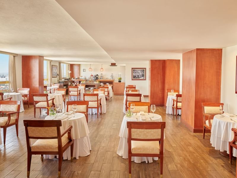 Buffet spread by the dining area in Presidential Suite at Fiesta Americana