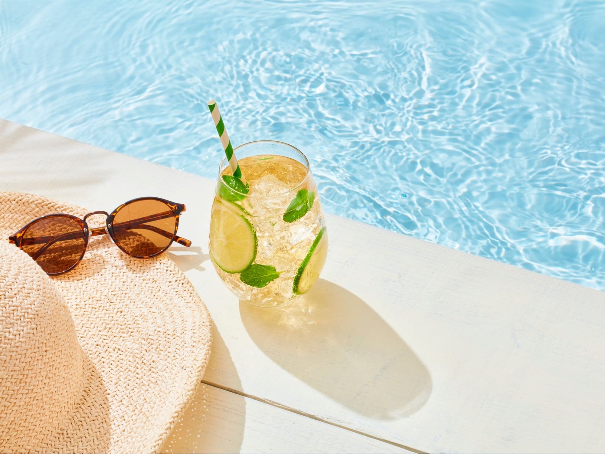 Poolside cocktail at The Peak
